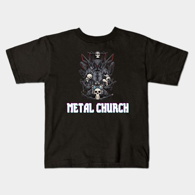 Metal Church Kids T-Shirt by Maheswara.Momocats